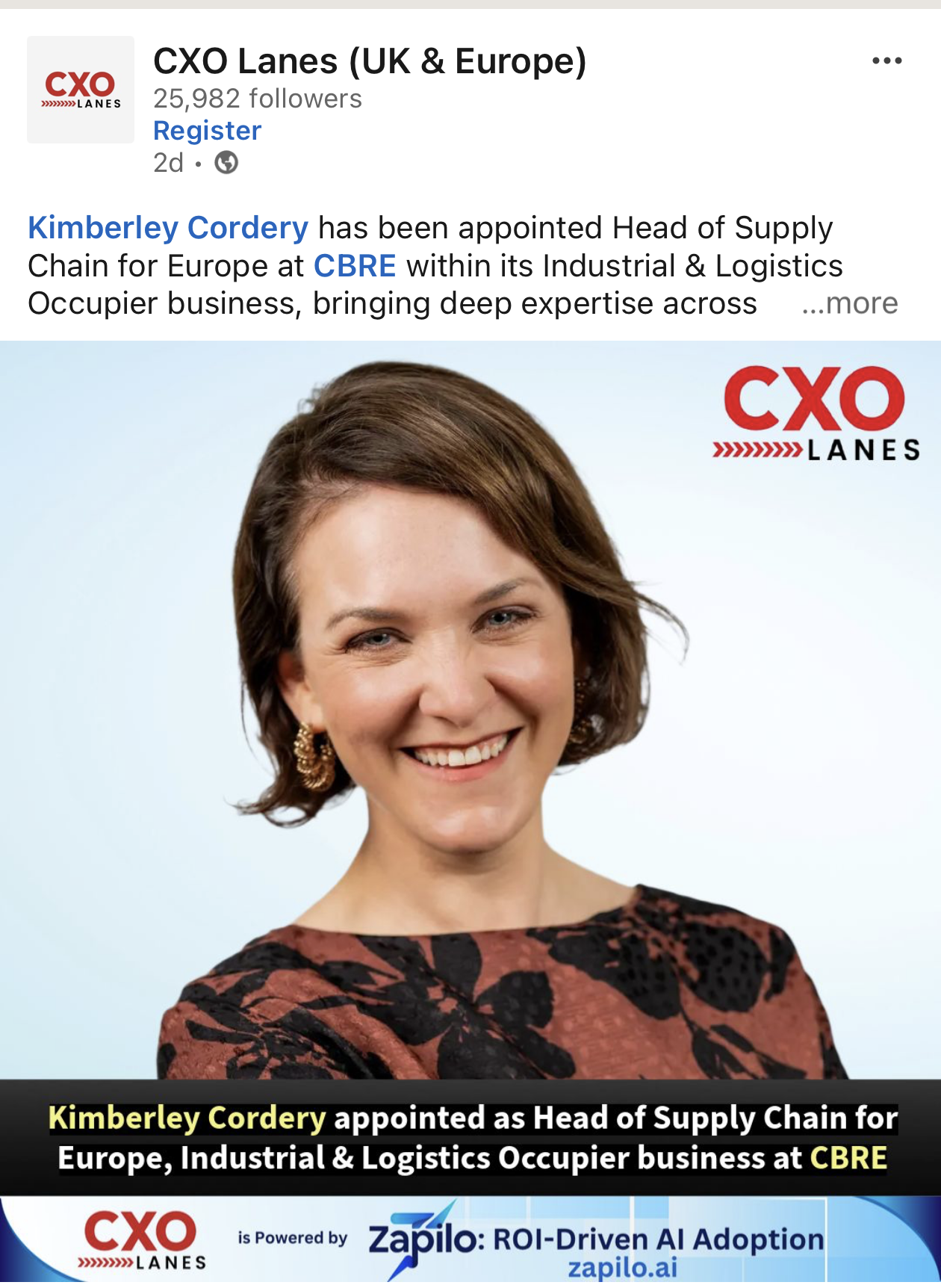 CXO Lanes post 18