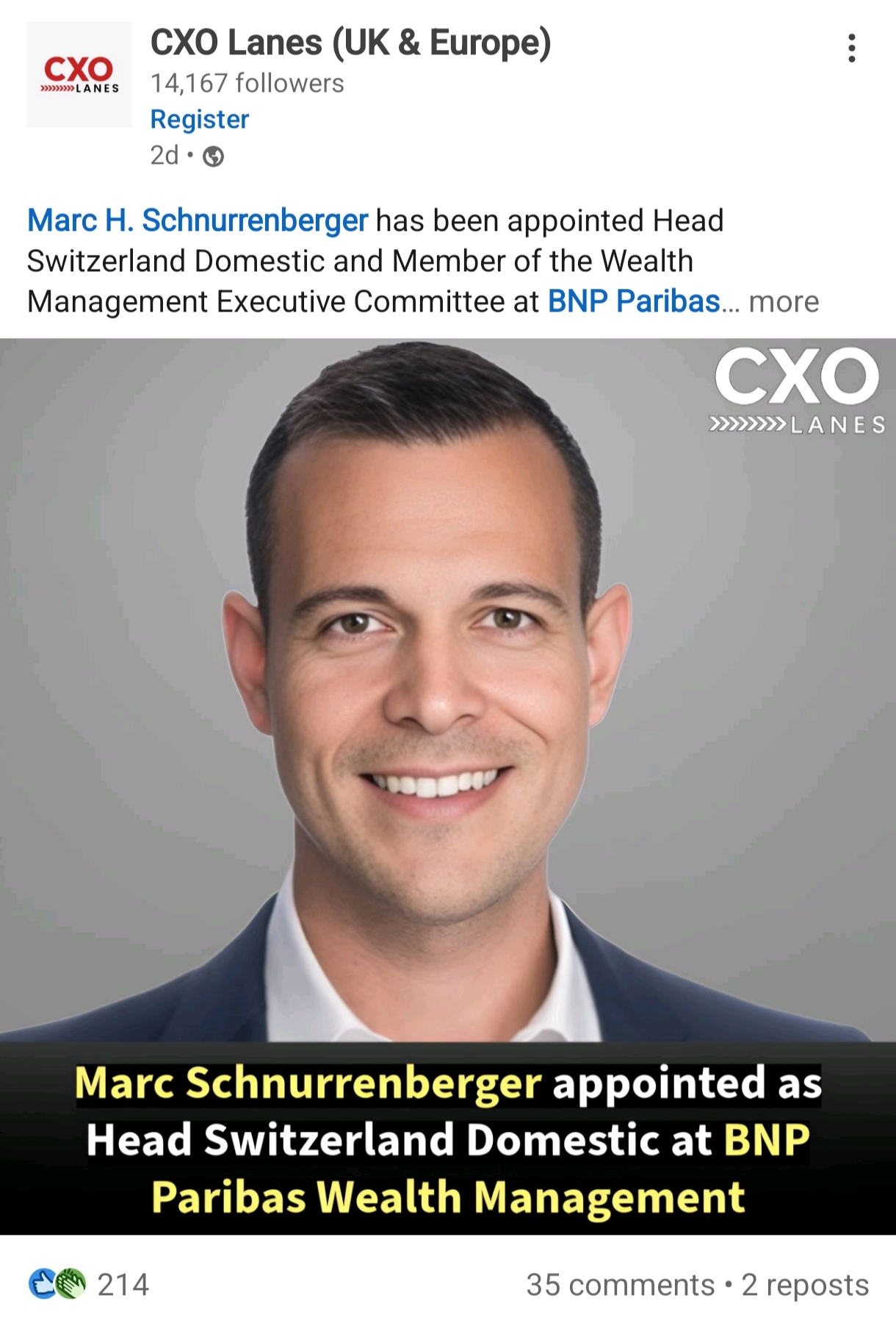 Career announcement example 1